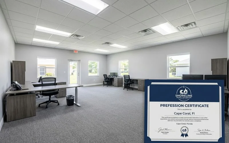 Restored commercial space after disaster recovery