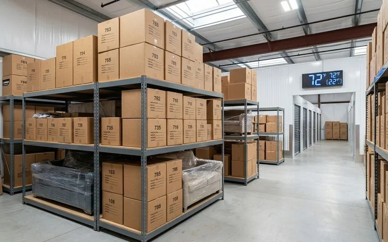 Secure climate-controlled contents storage facility